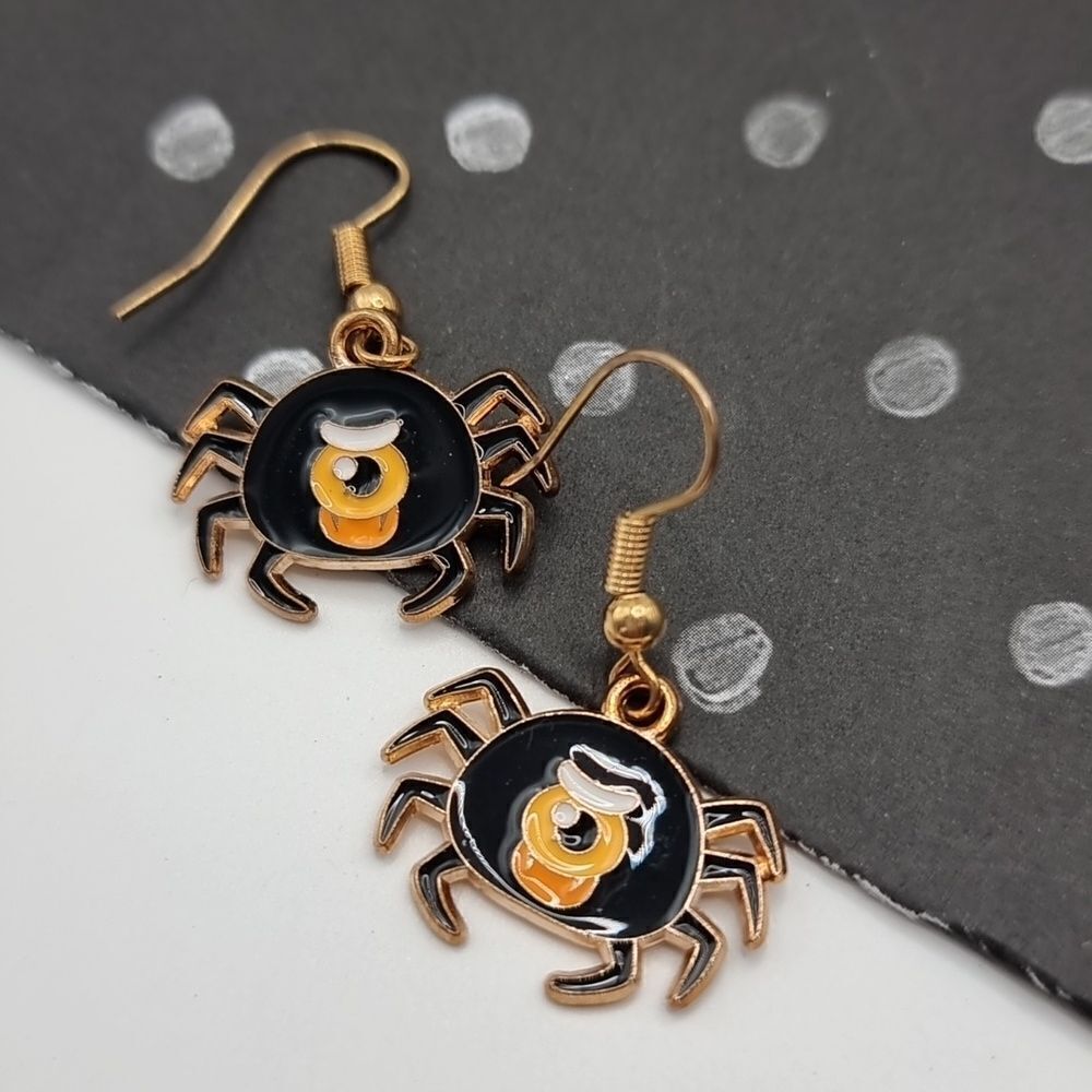 👋 SPIDER HALLOWEEN cute fun whimsical novelty kawaii goth earrings